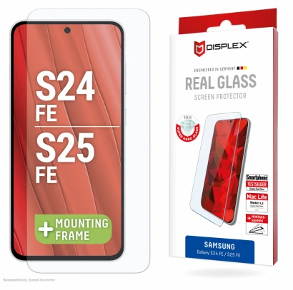 „Samsung Galaxy S24 FE/S25 FE“ tikras ekrano stiklas, pagamintas iš „Displex Transparent“