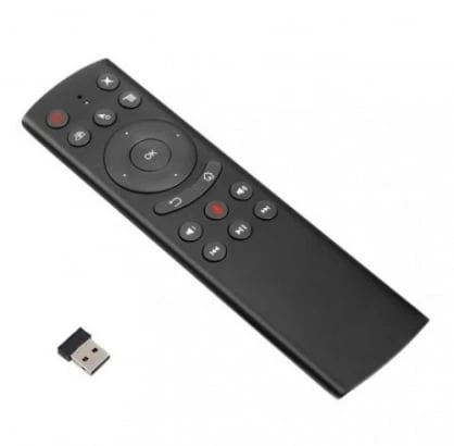 „Riff G20s“ universalus išmanusis televizorius – kompiuteris – „Android TV“ belaidis / IR nuotolinis balso asistentas ir juodas giroskopas