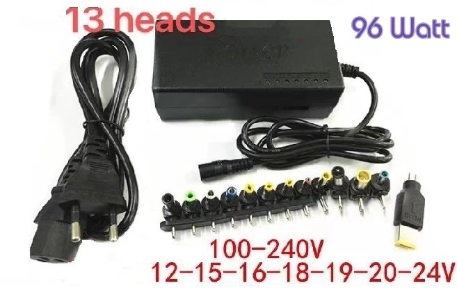 Qoltec Riff Universal 100W (maks. 5A) AC 12-24V rankinis jungiklis Nešiojamojo kompiuterio įkroviklis su 13 kištukų