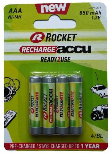 Rocket Rocket Precharged HR03 850MAH ALWAYS READY Blistera iepakojuma 4gb.