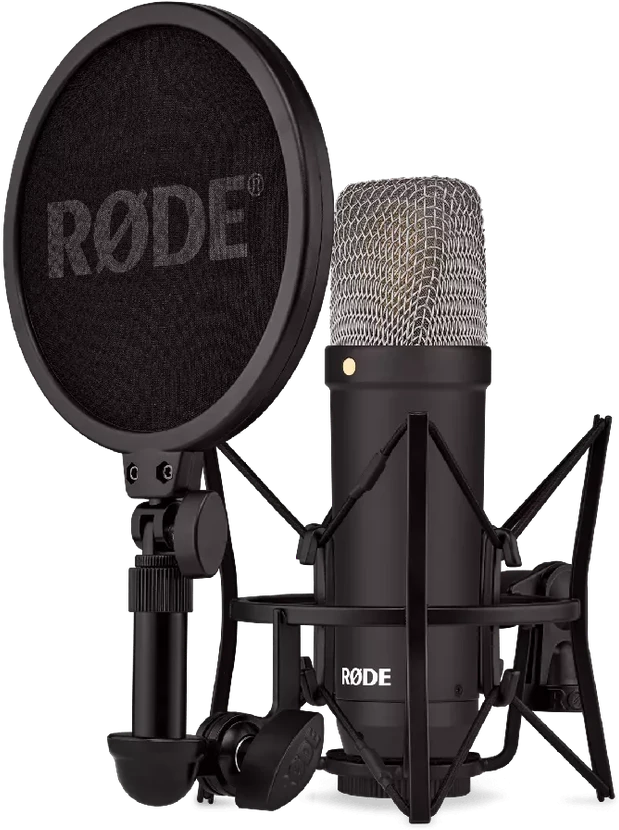 Kondensatorinio mikrofono komplektas Rode NT1 Signature, juodas