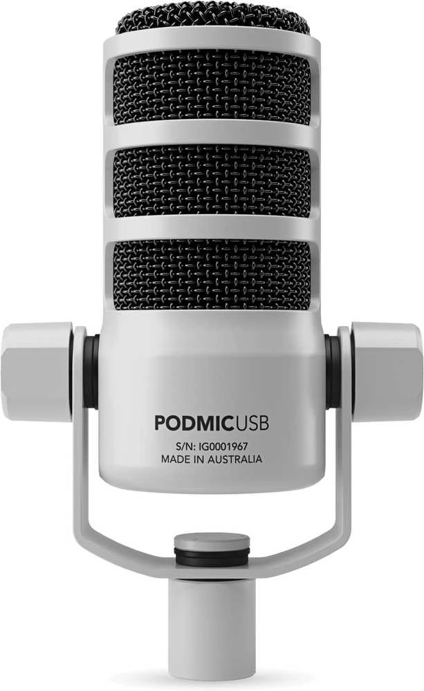 Rode RØDE PodMic USB Baltas - dinaminis mikrofonas podcast'ui
