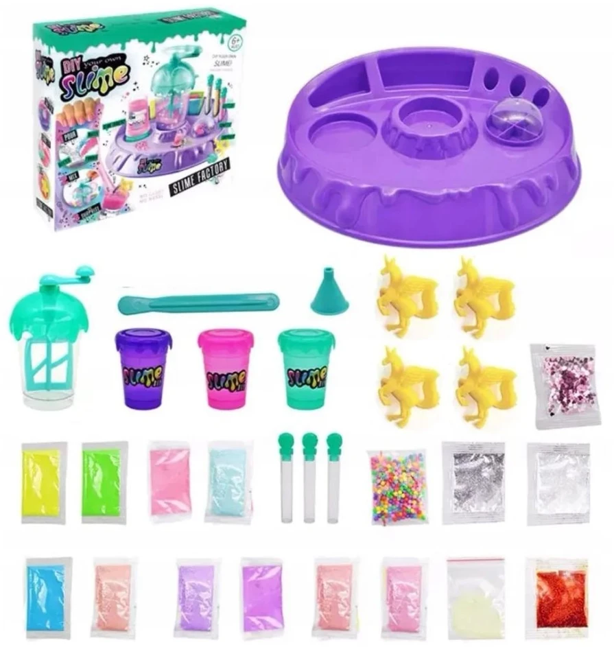 Bez Marki Rinkinys Fabryka Do Robienia Slime Z Brokatem DIY Dla Dzieci