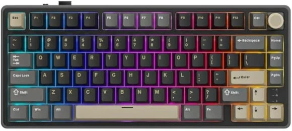 Royal Kludge RK R75 RGB Phantom laidinė klaviatūra | 75%, Hot-swap, Sidabrinis switches, US