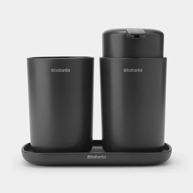 Brabantia Vonios kamb. rink. ReNew 3vnt. - Dark Pilkas