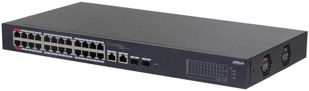 Šakotuvas „Dahua“ kamera „Dahua Technology DH-CS4226-24ET-240“ tinklo komutatorius Valdomas 2 lygio gigabito eternetas (10/100/1000) Maitinimas per eternetą (PoE) Juodas