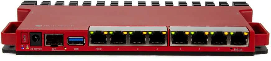 MikroTik | Maršrutizatorius | L009UiGS-RM | No Wi-Fi | 10/100/1000 Mbit/s | Ethernet LAN (RJ-45) jungtys 8 | Mesh Support No | MU-MiMO No | No mobile broadband | 1x USB 3.0 type A