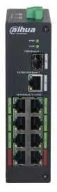 Dahua ePoE šakotuvas 100Mbps 8portu+1G uplink + 1SFP, ePoE iki 800m, Hi-PoE