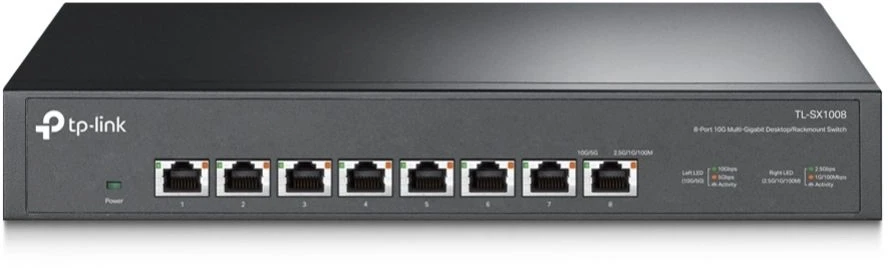 Šakotuvas TP-LINK | 8-Port 10G Switch | TL-SX1008 | Unmanaged | Desktop/Rackmountable | Power supply type External