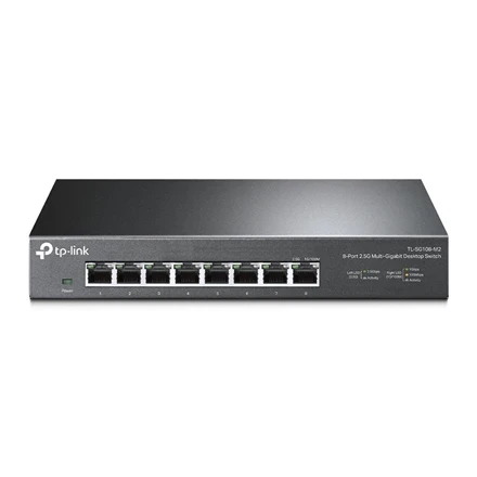 Šakotuvas TP-LINK | 8 prievadų 2.5G darbalaukio jungiklis | TL-SG108-M2 | Nevaldomas | Darbalaukis | Maitinimo tipas Išorinis