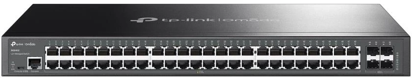 Šakotuvas TP-Link 48-PORT GIGABIT MANAGED SWITCH - WITH 4 GIGABIT SFP SLOTS
