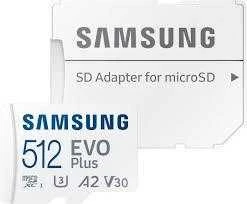 Atminties kortelė Samsung EVO PLUS microSDXC 512GB UHS-I U3