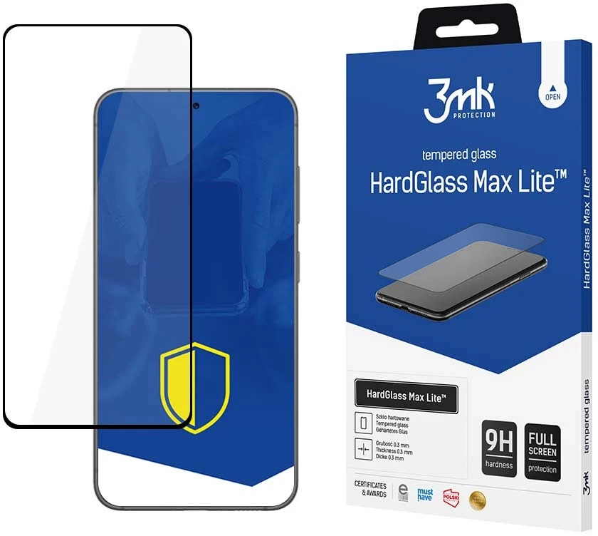 LCD apsauginis stikliukas 3mk Hard Glass Max Lite Samsung S711 S23 FE juodas