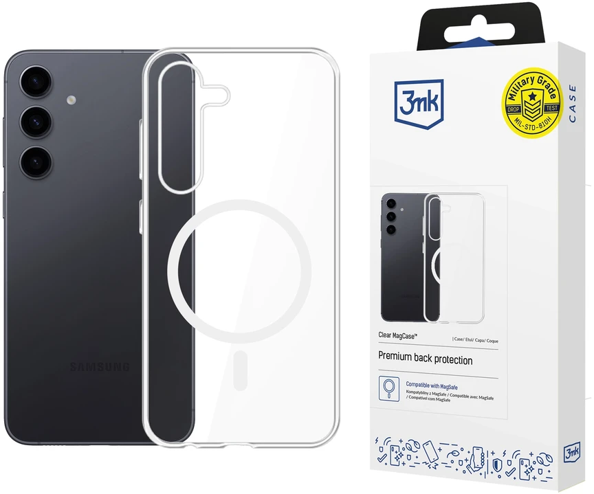 3mk Clear Mag Samsung Galaxy S24 Plus - dėklas telefonui skaidrus