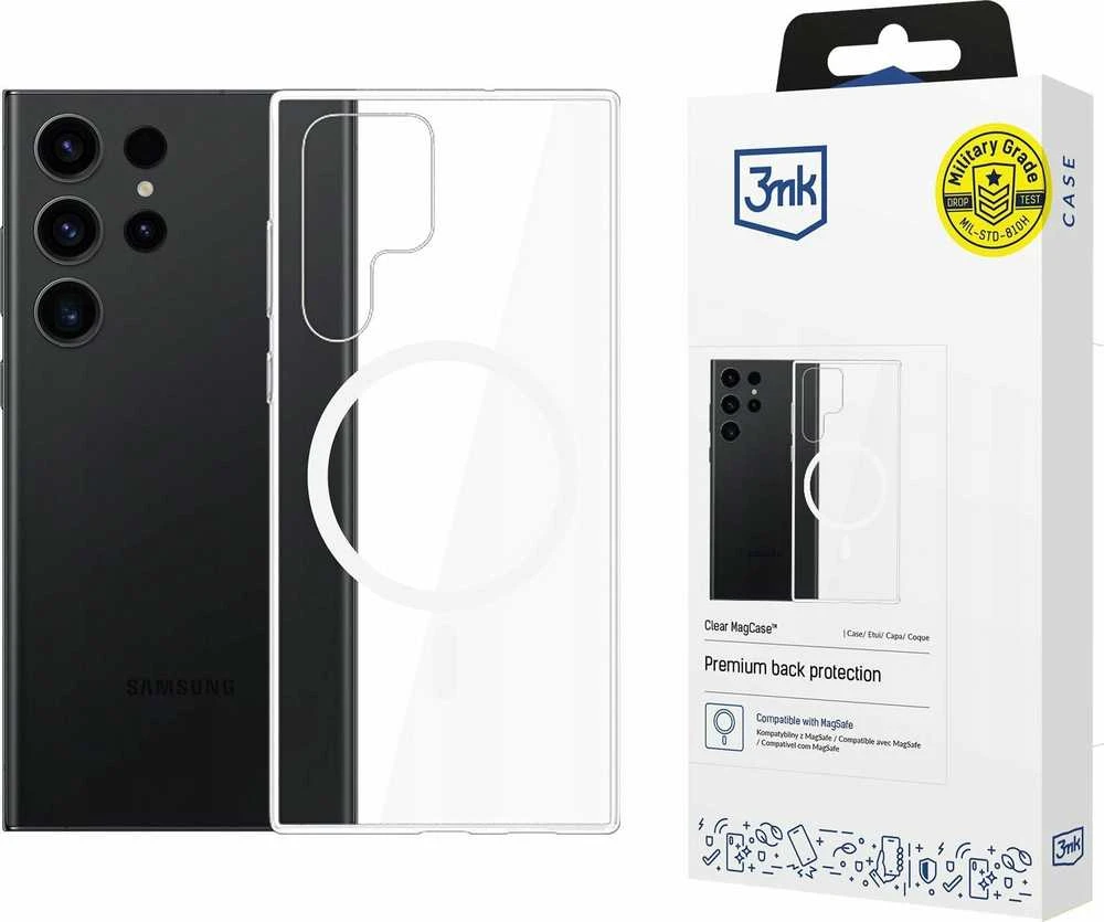3mk Clear MagSamsung Galaxy S24 Ultra - dėklas telefonui skaidrus