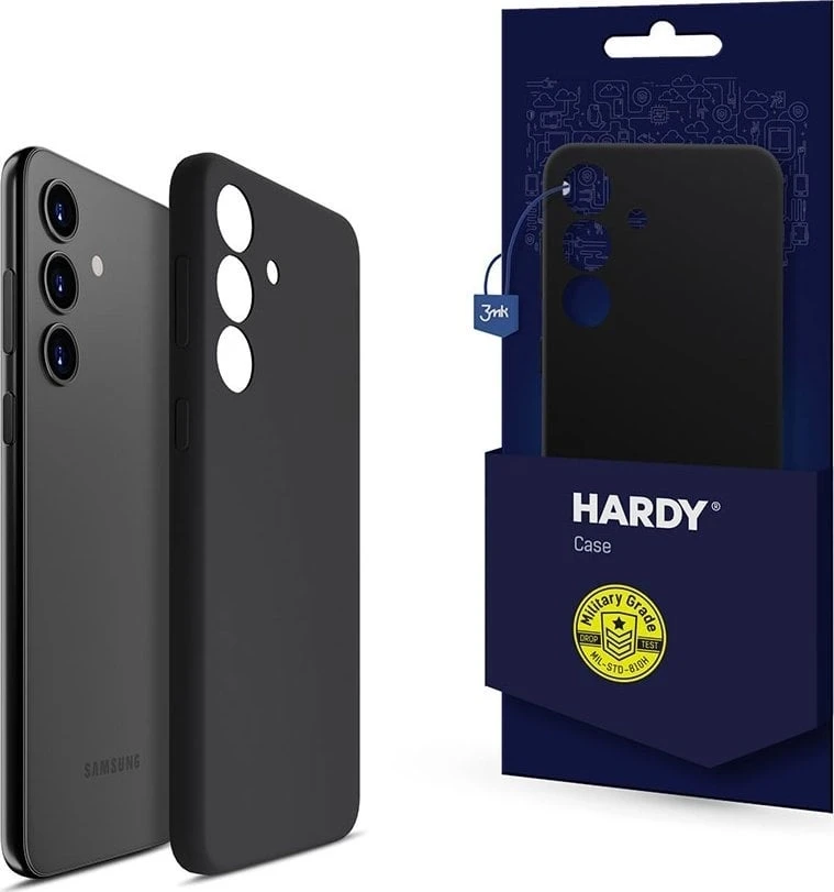 Dėklas Samsung Galaxy S25 – 3mk Hardy silikoninis „Android MagCase“ Juodas