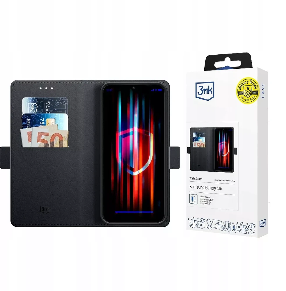 3mk Wallet Samsung Galaxy S25 Edge - dėklas telefonui juodos spalvos