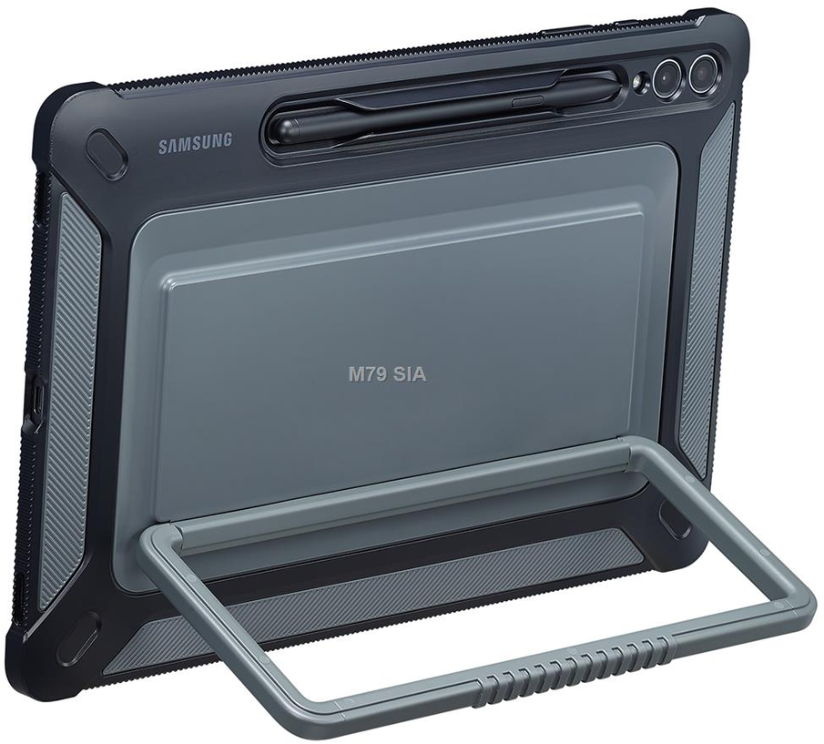 EF-RX810CBE Samsung Protective su stoveliu Galaxy Tab S9+ dėklas planšetiniam kompiuteriui juodos spalvos