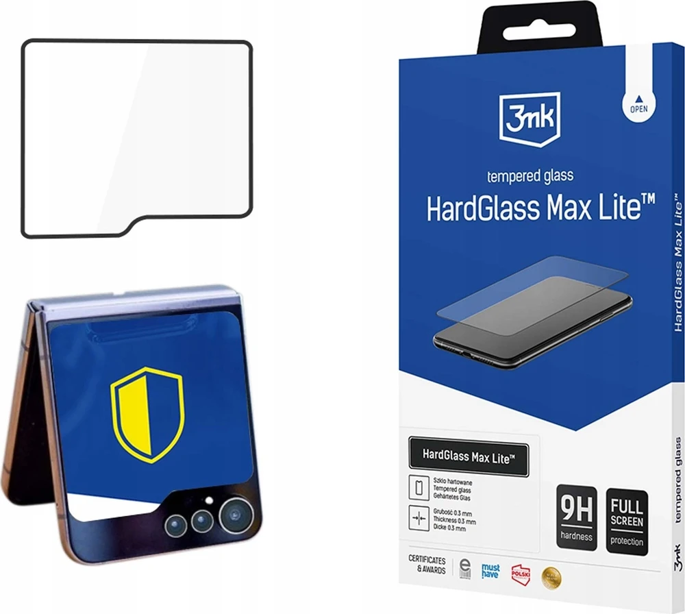 3MK HardGlass Max Lite Samsung Galaxy Z Flip 6 juodas, viso ekrano Glass Lite