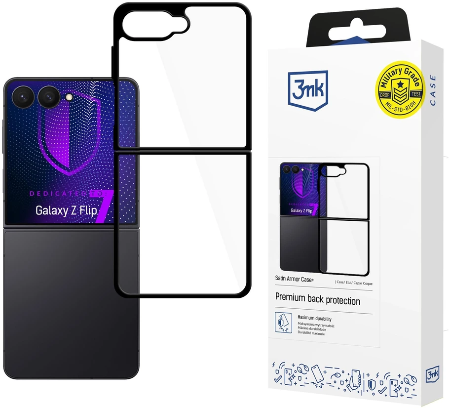 Dėklas 3MK Satin Armor Dėklas+ Flip skirtas Samsung Galaxy Z Flip7