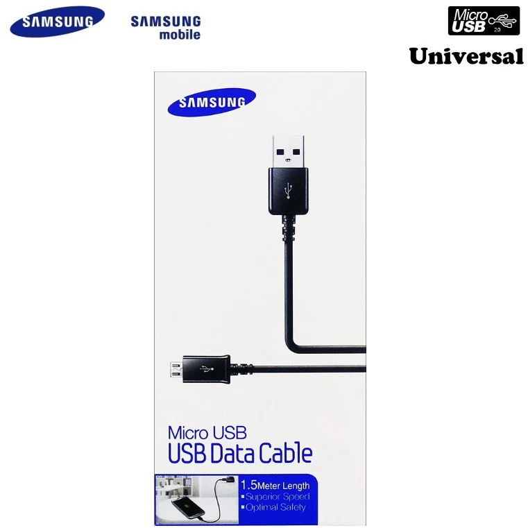 Samsung – ECB-DU4EBE – Duomenų ir įkrovimo kabelis – Mikro USB – 1,5 m – Juodas BULK