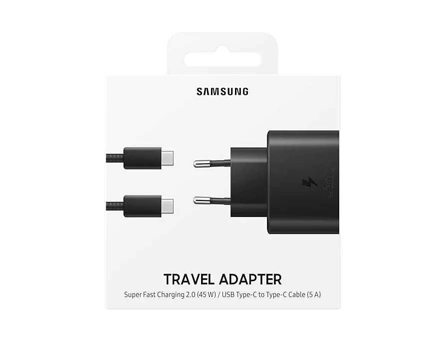 Samsung TA845XBE Travel Greitas įkroviklis Type-C į Type-C, 45W, 1m (Juodas)