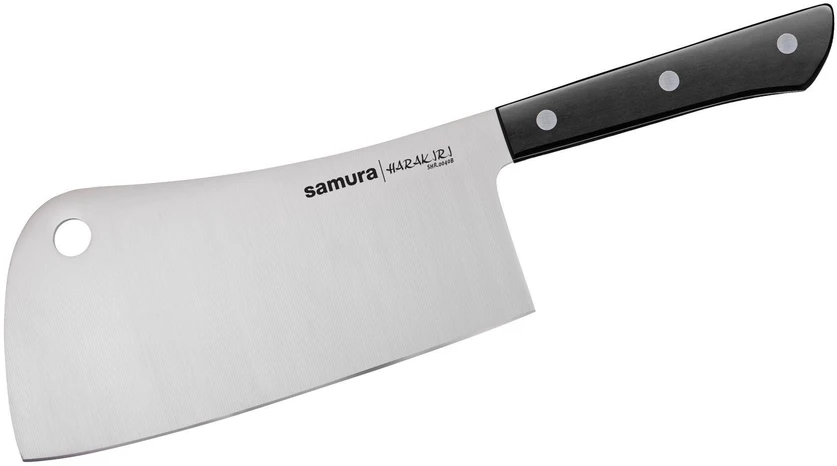 Samura HARAKIRI universalus virtuvės kirvis 7,1"/180mm 59 HRC su juoda rankena