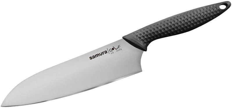 Samura Golf universalus virtuvės Santoku peilis 180mm iš AUS 8 Japoniškas plienas 58 HRC