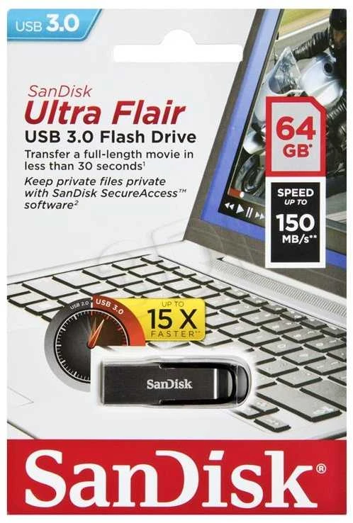 USB laikmena SanDisk Ultra Flair 64GB