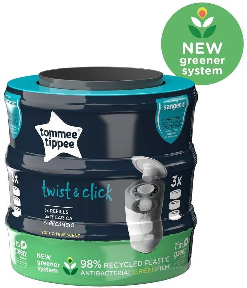 TOMMEE TIPPEE kasetės sauskelnių konteineriui Sangenic Twist Refil, 3vnt., 85100702