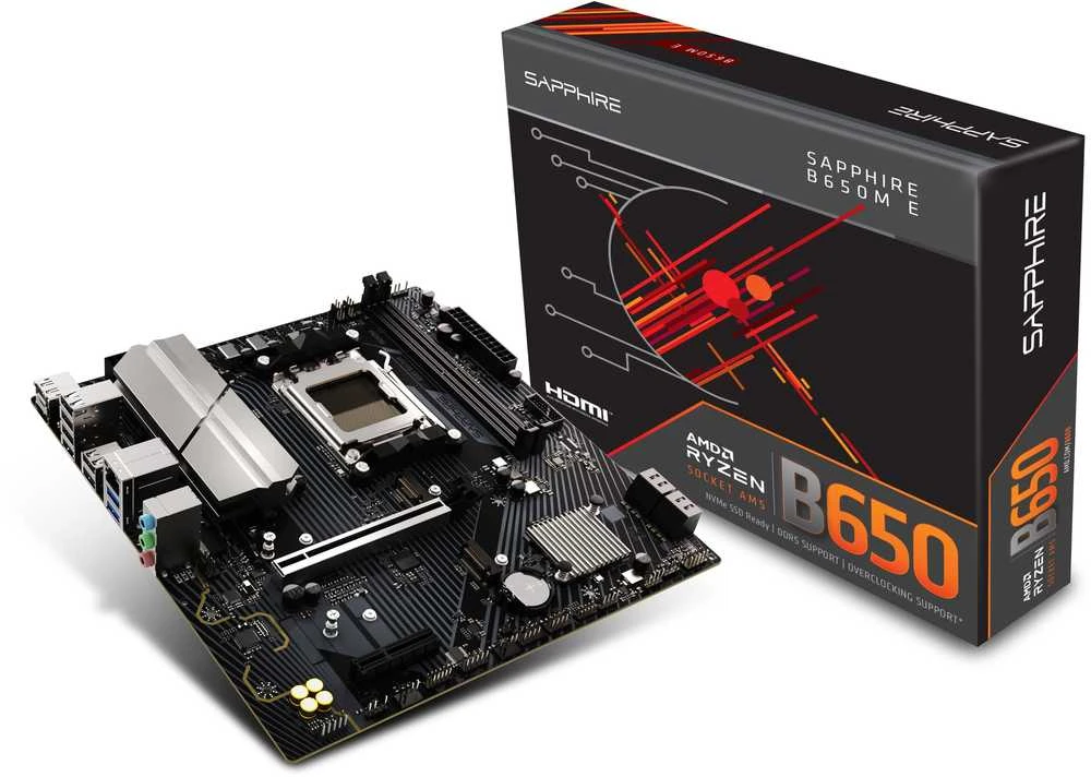 Pagrindinė plokštė Sapphire B650M-E AMD B650 Socket AM5 micro ATX plokštė