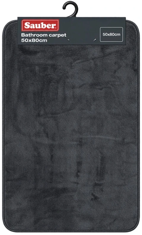 Sauber Vannas istabas paklājs 50x80cm tumši pelēks