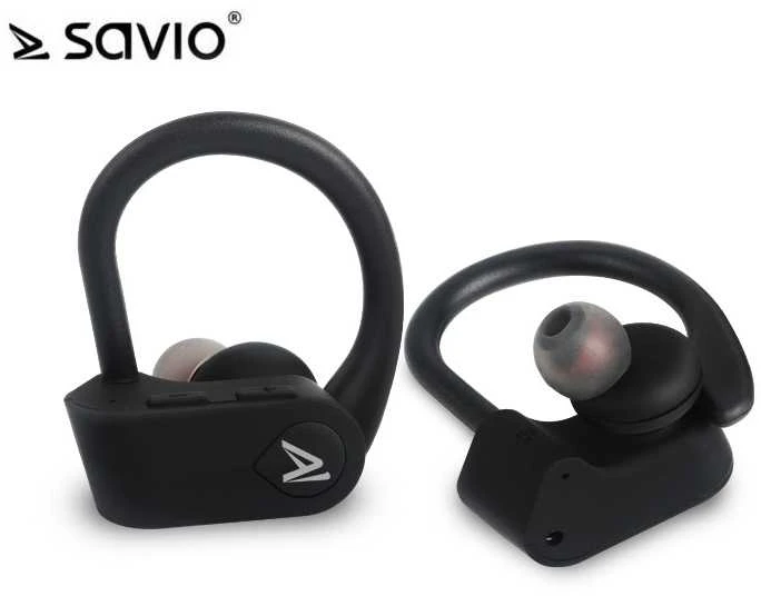 Belaidės Ausinės - Savio TWS-03 Juodos