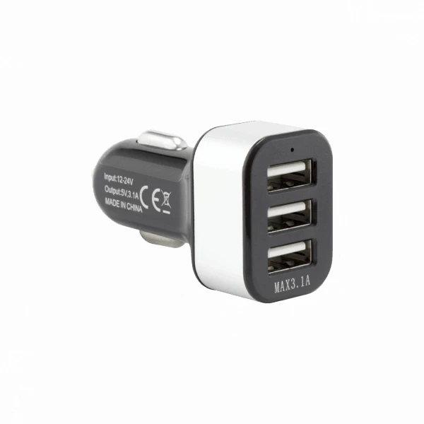 Sbox automobilinis įkroviklis CC-331B 3.1A juodos spalvos/pilkas