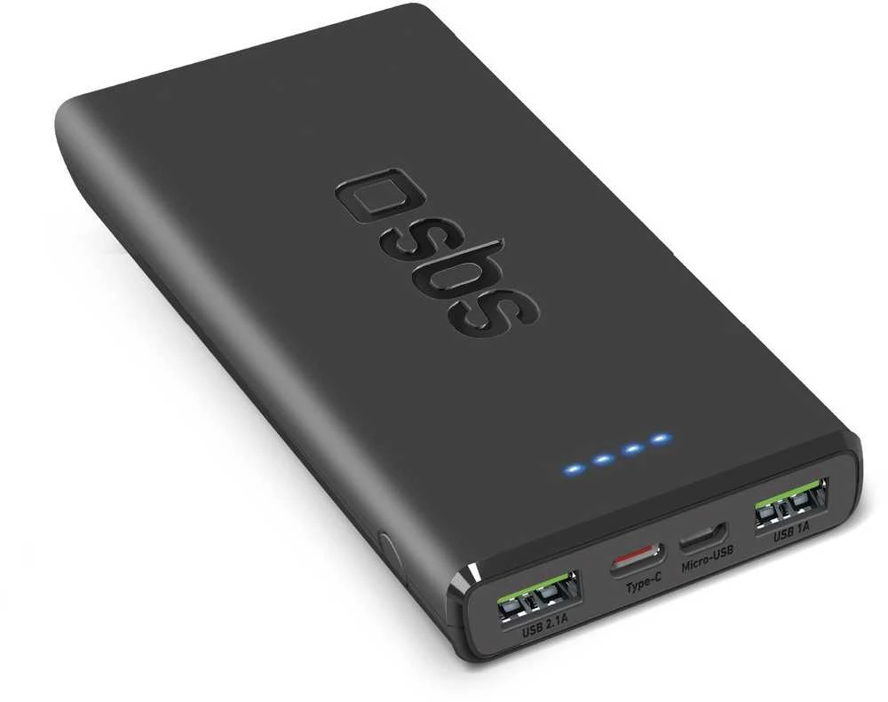 Išorinė baterija SBS TTBB10000FASTPD20K 10000 mAh 20W su maitinimo šaltiniu – juodas