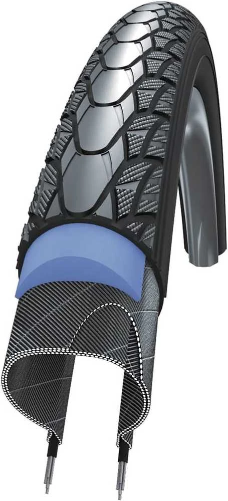 Padanga 28" Schwalbe Marathon Plus HS 348 Perf Wired 47-622 / 28x1.75 Juodas-Reflex