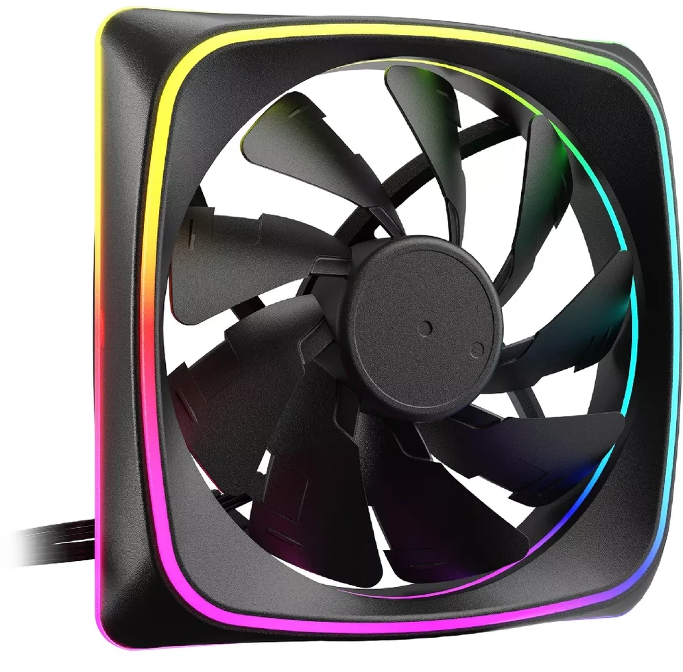 Ventiliatorius Sharkoon SHARK Lights RGB PWM Juodas