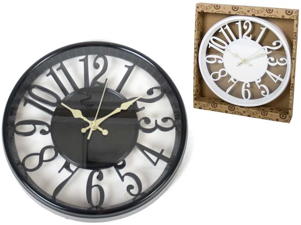 Sieninis laikrodis 30 cm, 2 rūšių, 30 x 5 x 30 cm, DECORLIFE