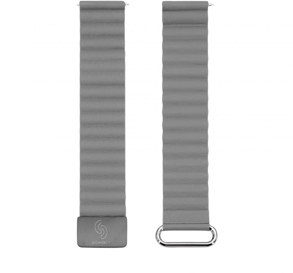 „Araree Siksniņa Connect“ 20 mm kortikalinės nugarėlės sagties, magnetinio prisisiurbimo laikrodžio dirželis (130 mm, M/L), pilkos spalvos, CONUNI20CBMG
