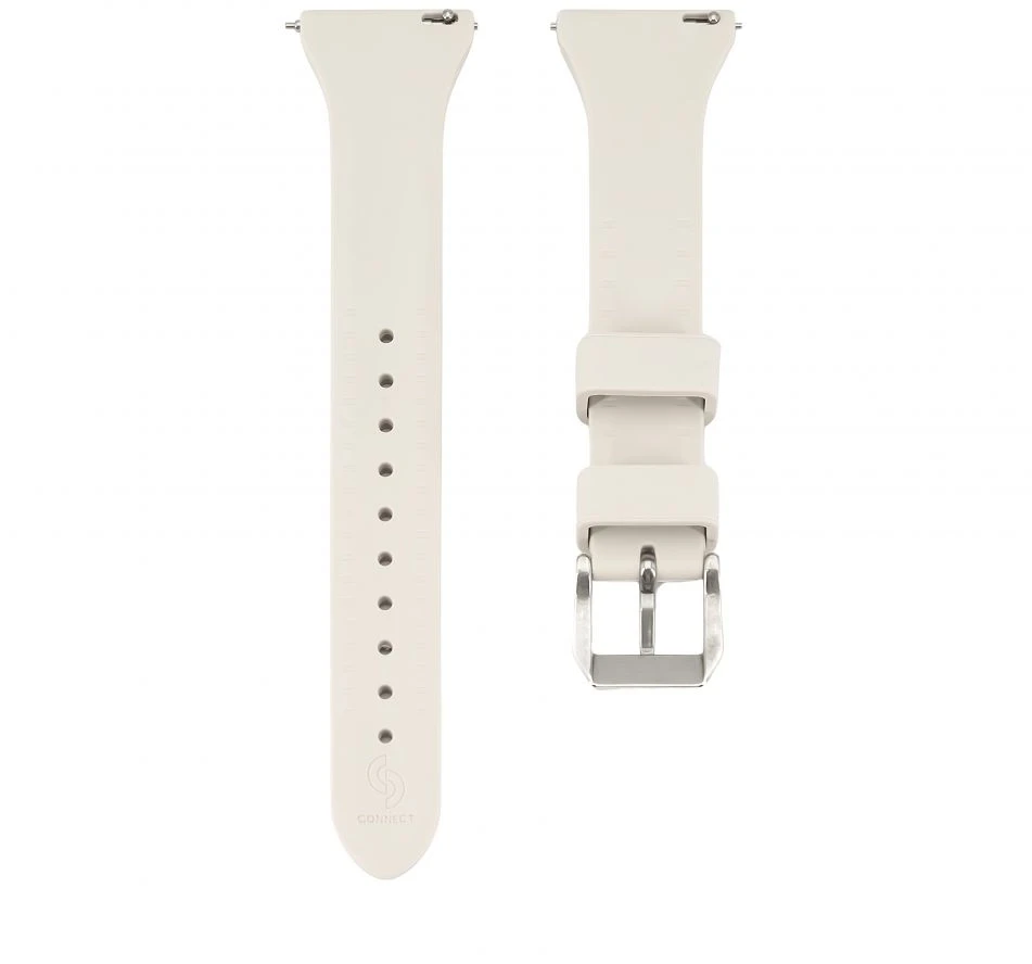 Araree „Connect“ silikoninis diržas su T formos sagtimi, 22 mm (M/L 130 mm), sidabrinis