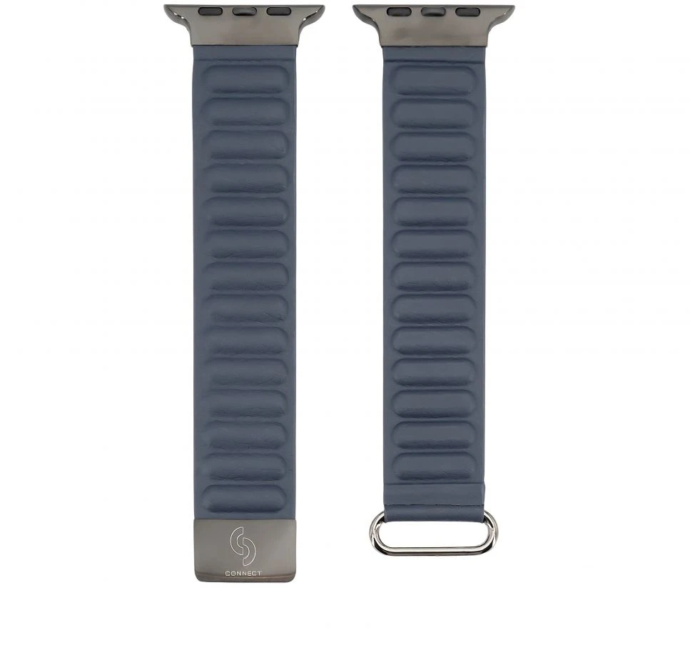 Riduria Siksniņa Connect laikrodis 38/40/41 mm su žievės formos sagtimi gale, magnetiniu prisisiurbimu, laikrodžio dirželis Indigo spalvos, Mėlyna CONAPP38CBMI