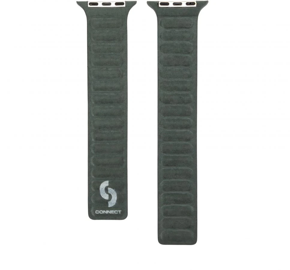 Riduria „Connect“ plonas austas magnetinis dirželis laikrodžiui, 42/44/45 mm, žalias