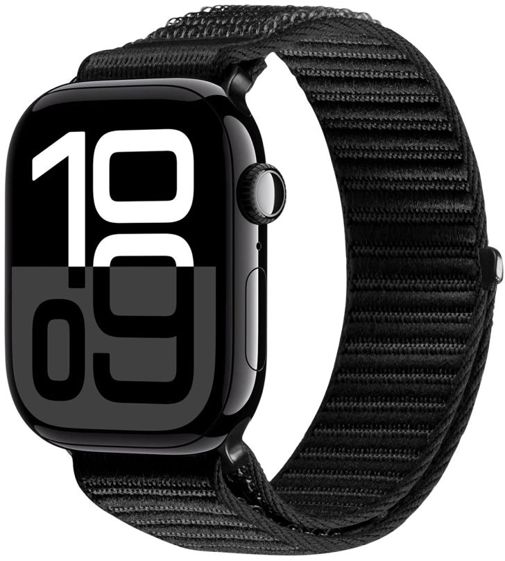 Dux Ducis Dirželis Dux Ducis Apple Watch 38/40/41/42MM YE Nylon Braided Loop Wrist Strap Juodas