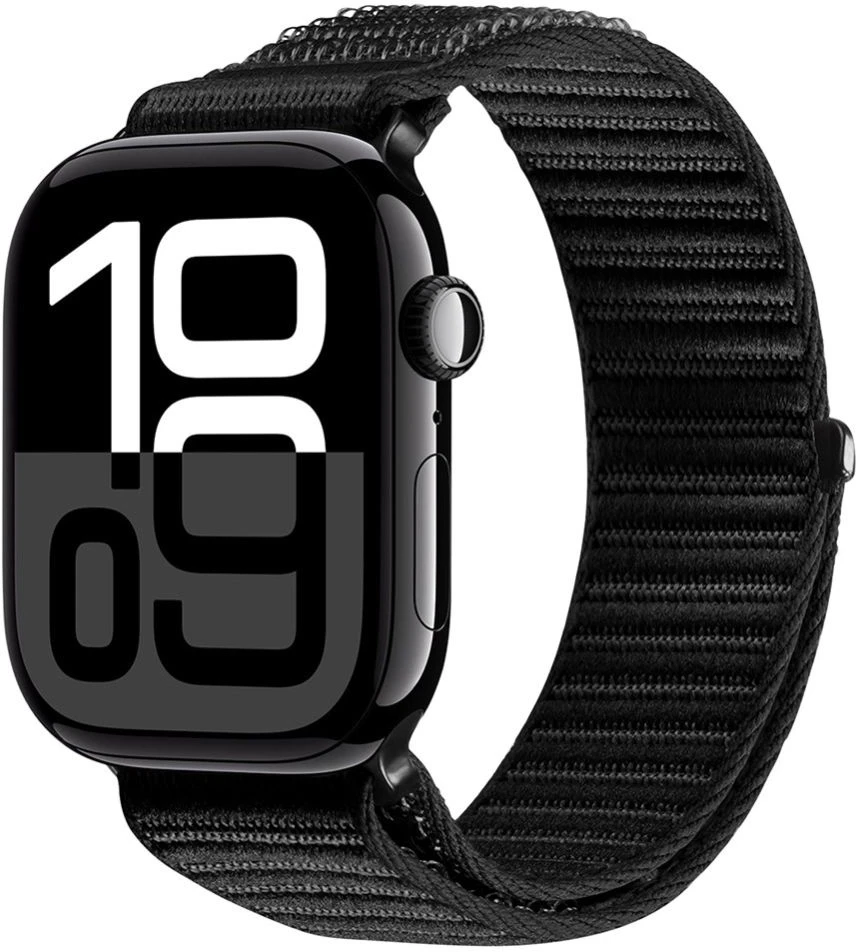 Dux Ducis Dirželis Dux Ducis Apple Watch 42/44/45/46/49MM YE Nylon Braided Loop Wrist Strap Juodas