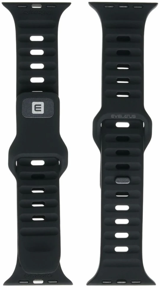 Evelatus Priedai do smartwatchy Siksniņa Watch 38/40/41 Sport Silicone Loop Juodas (EVEAPP38SSLB)