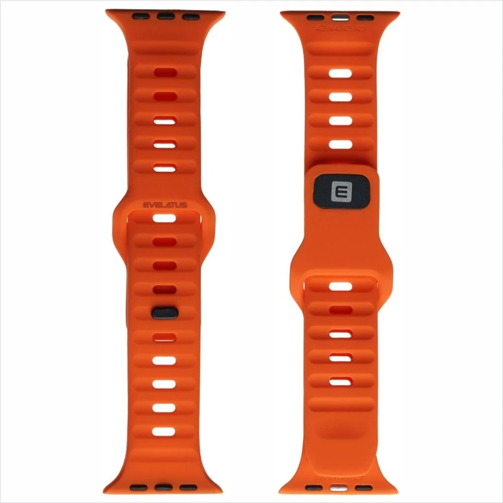 Evelatus Priedai do smartwatchy Siksniņa Watch 42/44/45 Sport Silicone Loop Oranžinis (EVEAPP42SSLO)