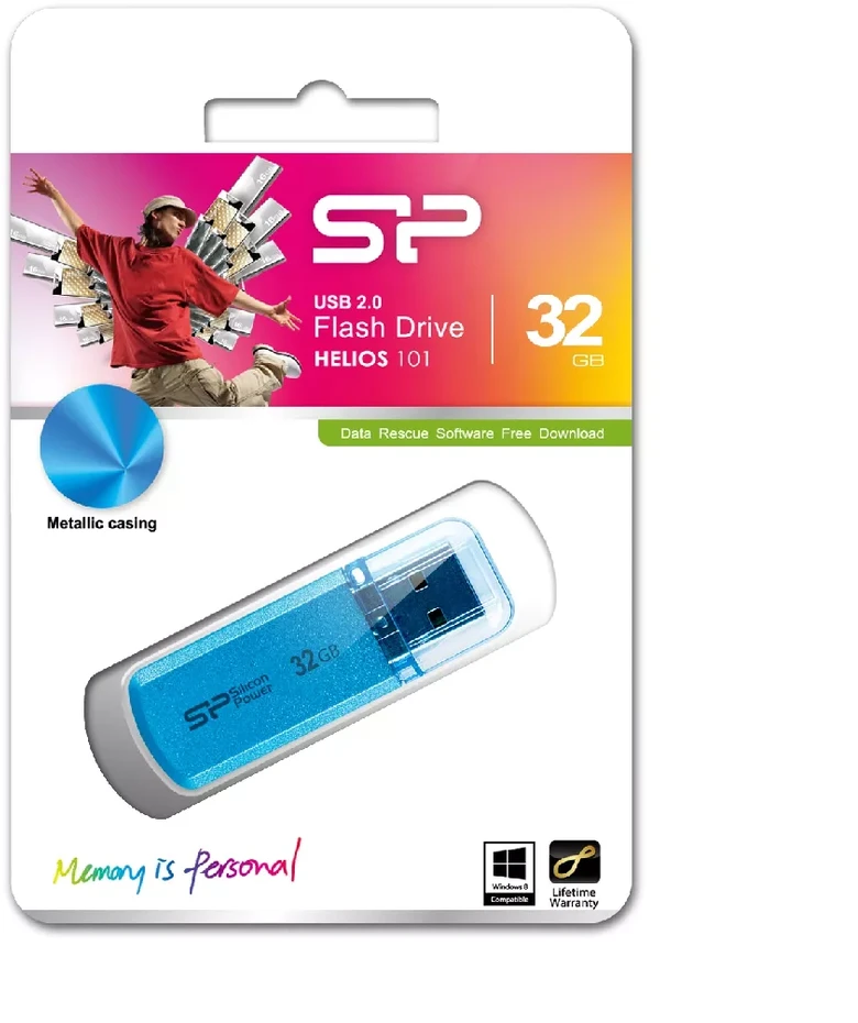 Silicon Power | Helios 101 | 32 GB | USB 2.0 | Mėlyna