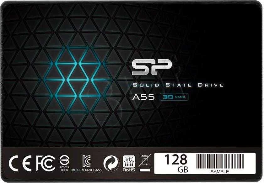 Silicon Power | A55 | 128 GB | SSD form factor 2.5" | Solid-state drive sąsaja SATA | Skaitymo greitis 550 MB/s | Rašymo greitis 420 MB/s