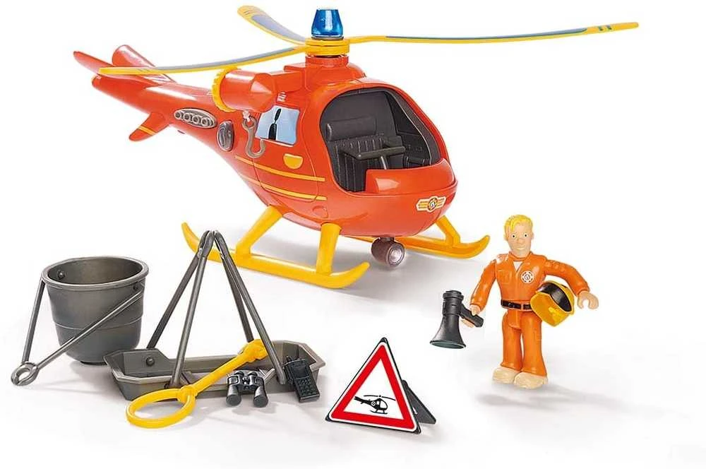 Simba Simba Fireman Sam Sraigtasparnis Wallaby, Žaislų transporto priemonė (oranžinė / geltona, įskaitant paveikslėlį)