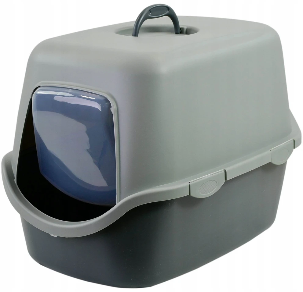 Stefanplast Cat toilet closed Cathy 56x40x40cm pilkas žalias